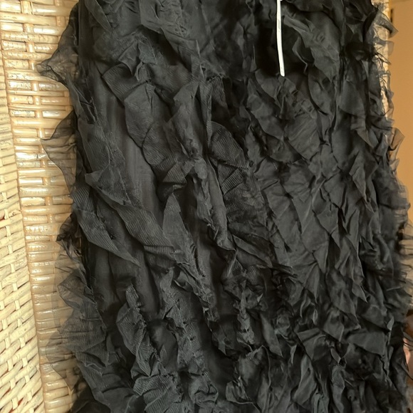 Anthropologie Kavita Bharti Midi Black ruffle tiered skirt size XL NWB New! - Picture 6 of 7